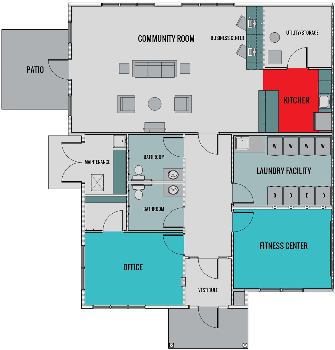 Floor Plans of Cottages on Main in Hortonville, WI